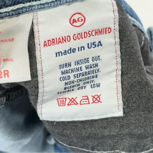 AG Adriano Goldschmied Light Blue Straight Leg Jeans - Picture 10 of 14